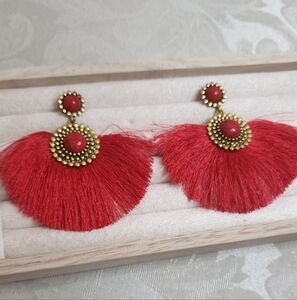 Y2K Red Tassel Piercing Earring